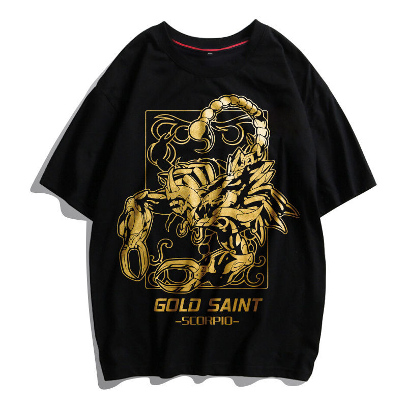 【買一送一】聖鬥士星矢t恤短袖2021夏新款十二星座潮牌純棉男女半袖上衣