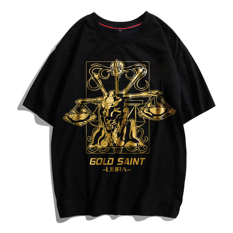 【買一送一】聖鬥士星矢t恤短袖2021夏新款十二星座潮牌純棉男女半袖上衣